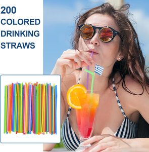 หลอดดูดน้ำพลาสติกหลากสีแบบยืดหยุ่น หลอดดูดน้ำแบบใช้แล้วทิ้งสำหรับใช้ในบ้าน สำหรับดื่มนม น้ำผลไม้ หลอด PP ปลอดสาร BPA - Product Image 6