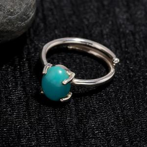 Bague ovale en turquoise bleue, bijoux en argent sterling 925, vente en gros, bague de fiançailles, bague à porter pour les occasions spéciales, fabrication artisanale, fabricant de bijoux fins - Product Image 3