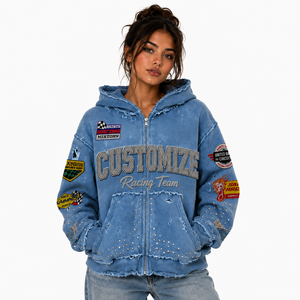Wholesale Women's spring <b>lightweight</b> <b>hoodie</b> with Jersey <b>Hoodie</b>, Factory Price Low MOQ Export - Product Image 6