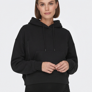 Sudadera Corta de Maternidad para Mujer, Sudadera con Capucha para Lactancia, Sudadera de Maternidad 100% Algodón, Sudadera de Embarazo - Product Image 5