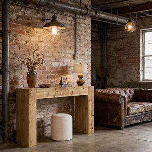 Consolle in Legno Massello Stile Rustico per Ingresso, Divano o Foyer - Product Image 4