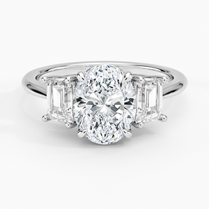 Anillo BOJ 0119 Corte Ovalado Plata 925 Lujo Embrace Engaste de Garras Anillo Solitario con Diamante de 2ct Color D VVS1 Moissanita Certificado GRA - Product Image 1