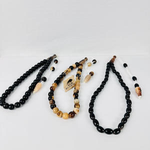 Corne blanche 33 perles chapelet de prière musulman Tasbih islamique religieux Misbah artisanat naturel arabe Tasbih - Product Image 3