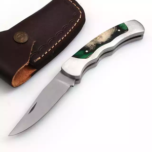 Navaja Plegable con Hoja de Acero Inoxidable, Punta de 12 Pulgadas, Mango de Madera Verde de Grado Industrial - Product Image 1
