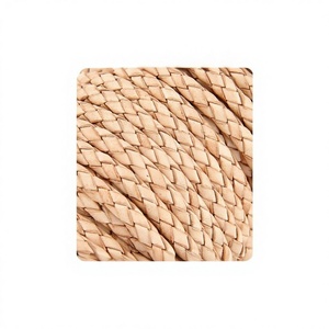 Wholesale 5mm Antique Natural Bolo <b>Braided</b> Leather <b>Cord</b> Decorative Twisted Cowhide Rope for Jewelry Making Bracelet Necklace - Product Image 4