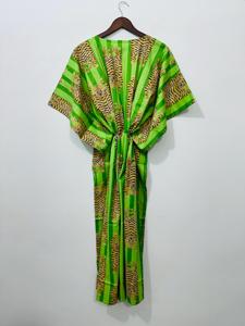 Latest Collection Kaftan Dresses Half Sleeves Comfortable Cotton From India Printed Kaftan Beach Cover <b>Up</b> Boho Kaftan Dress - Product Image 4