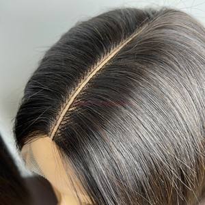 Venta al por mayor Raw Vietnamita pelo Bob pelucas de cabello humano encaje Frontal peluca Glueless hueso recto pelo suizo HD al por mayor - Product Image 2