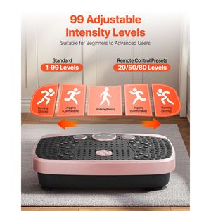 Pedana Vibrante per Esercizi Total Body per Palestra Domestica, Costruzione in Acciaio e ABS, Punti di Agopressione e Drenaggio Linfatico, Perdita di Peso - Product Image 3