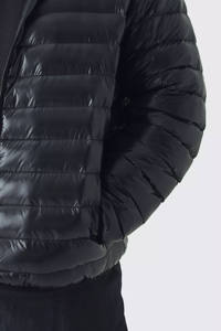 Chaqueta de Invierno Personalizada para Hombre de la Mejor Calidad, Chaqueta Acolchada de Lana Ecológica Informal Premium con Cierre, Cuello Alto y Capucha, Resistente al Viento, 100% Lana, 300g - Product Image 4