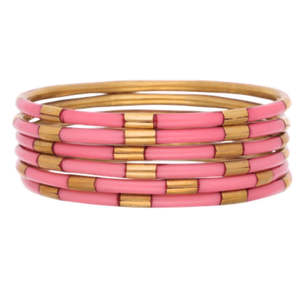 Brazaletes de Resina y Latón Chapados en Oro de Primera Calidad Hechos a Mano, Joyería de Moda al por Mayor, Última Tendencia en Colección de Brazaletes para Bodas - Product Image 5