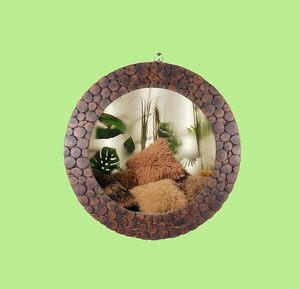 Wooden <b>Round</b> <b>Wall</b> <b>Mirror</b> Decorative Rustic Wooden Frame <b>Wall</b> <b>Mirror</b> for Living Room Bedroom Entryway Farmhouse Home Decor - Product Image 4