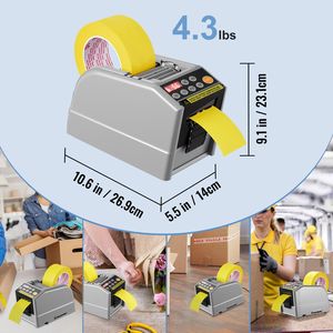 Macchina Automatica Elettrica per Taglio Nastro Adesivo 6-60mm con Dispenser e Macchina per Imballaggio - Product Image 3