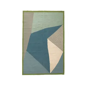 OEM/Customized Cotton Rugs Available for Rectangle Shape 100% Cotton Material Hand Made Embroidered Cotton Rugs At Best Price