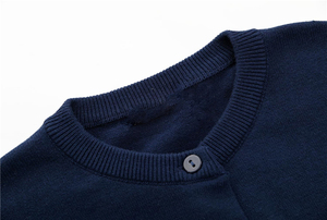 Pulls d'école pour enfants en bas âge, uniforme, 100% coton, manches longues, cardigan à boutons tricoté pour fille - Product Image 2