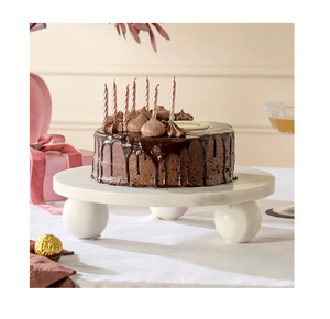Support à gâteau en marbre pour l'inauguration de la maison, présentoir à dessert rond en marbre pour boulangerie, mariage, fête - Product Image 1