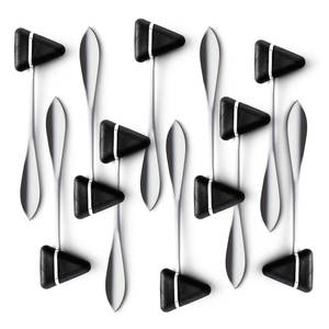 Paquete de 10 Martillos de Reflejos Neurológicos Taylor de 7.5 Pulgadas, Cabezas Negras Stealth, Martillos de Percusión de Acero Inoxidable para Examen Neurológico - Product Image 1