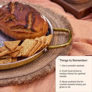 Brass Dosa Tawa with Insulated Handles, 12 "(30 cm) <b>Tin</b> Coated Brass Dosa Tava with Ayurvedic Benefits | Naturally Nonstick and - Product Image 6