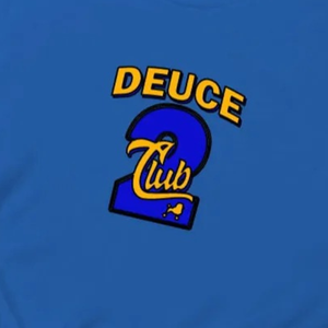 T-shirt simple à col rond imprimé, bleu et or, décontracté, à manches courtes, en coton, avec impression graphique personnalisée, haut d'été léger - Product Image 2