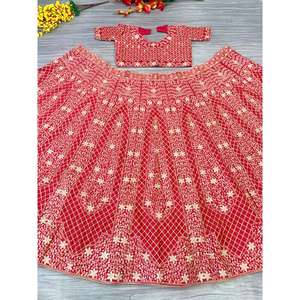 Lehenga choli ชุดงานปาร์ตี้ปักที่สวยที่สุดชุดงานพรอมสุดหรู - Product Image 4