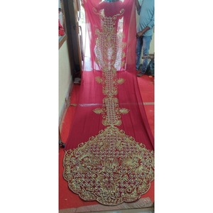 ผ้าดิรักโซมาลีปักลูกปัดจากโรงงานโดยตรง ผ้าโปร่งบางพร้อมงานฝีมือสวยงามสำหรับชุดเจ้าสาวอินเดียและเสื้อผ้าเด็กผู้หญิง - Product Image 1