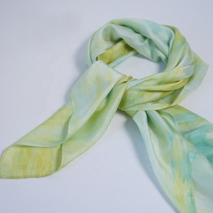 Multitud de colores acuarela Ángel seda bufanda Floral diseño sólido DIY hecho a mano Vietnam moda declaración para recuerdos - Product Image 1