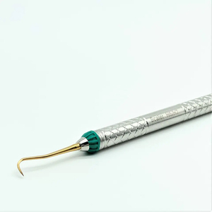 Instrumentos Bone Bridge BBI-652, puntas doradas, mango de 10 mm, desincrustador dental tipo espada, H6/H7, manual, acero inoxidable, certificado CE Clase I 1 - Product Image 4