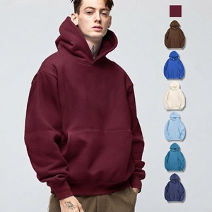 Sweat-shirt à capuche épais 100 % coton pour homme, coupe ample, avec logo imprimé, personnalisable, pour impression floquée - Product Image 3