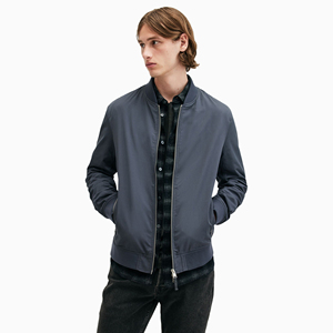 Blouson Bomber Décontracté en Toile pour Homme, Design Moderne, Col Montant, Prêt pour l'Hiver, Toucher Doux et Lisse, Logo Avant, Chauffant, Idéal pour l'Extérieur - Product Image 3