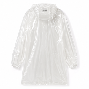 Transparent Hooded Winter Rain Coat Unisex Lightweight Waterproof Casual PU Coated 320g Long Coat - Product Image 3