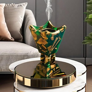 Brûleur à Bakhoor moderne en bois et résine époxy pour parfumer la maison - Product Image 2