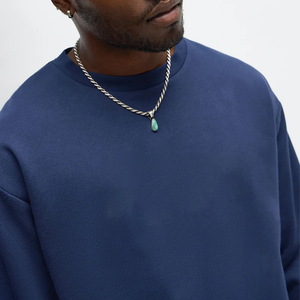 Custom Embroidery Blank Plain Crewneck Sweatshirt Heavyweight <b>Men's</b> Oversize Button Waffle Distressed <b>Henley</b> Washed <b>Long</b> <b>Sleeves</b> - Product Image 2
