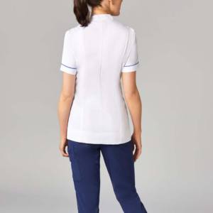 Conjunto de Uniformes de Enfermería de Mezclilla Personalizados para Mujer, Talla Grande, Casual, Elástico, Transpirable, Cómodo, Ropa de Hospital Bordada - Product Image 4