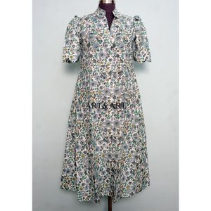 Vestido Moderno Casual de Manga Corta para Fiesta, Estilo Dulce y Elegante para Mujer, Estampado a Mano, de Algodón, Tipo Canguro, Cómodo y Corto - Product Image 3