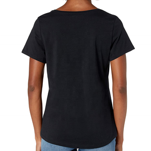 Camiseta informal de primavera antiarrugas de manga corta con cuello en V 100% algodón para mujer, nuevo diseño 2022 - Product Image 3