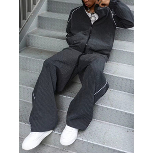 Nuevo Diseño Personalizado de Chándal para Hombre, Sudadera con Capucha Lisa al por Mayor, Chándal Oversize de Algodón 100% con Pantalón Acampanado para Hombre - Product Image 6