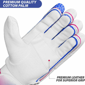 Gants de cricket à double face avec manchette en tissu, bande de poignet à boucle et fermeture sécurisée, haute flexibilité, doigts séparés - Product Image 4