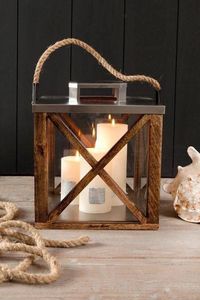 Farol de madera para velas, personalizado y hecho a mano, para eventos y decoración del hogar, para suelo y colgar. - Product Image 2