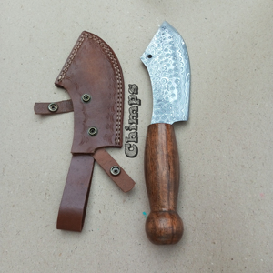 Cuchillo de Cocina de Acero de Damasco Forjado a Mano, Ecológico, para Carne y Verduras, con Patrón de Gotas de Lluvia - Product Image 3