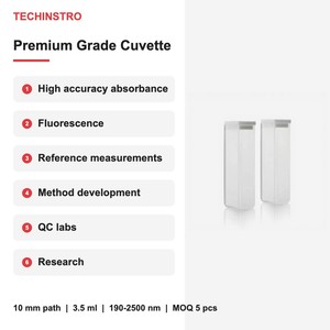 Cubeta de Cuarzo de Grado Premium, 10 mm de Diámetro Óptico, 3.5 ml, Celdas de Cuarzo Fundido Transparente de 4 o 2 Lados para una Transmisión de Luz Precisa - Product Image 5