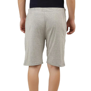 Shorts en coton gris pour homme, taille mi-haute, avec cordon de serrage, style sport décontracté, en tissu tricoté respirant, en promotion - Product Image 6