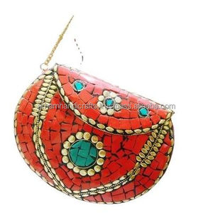 Mosaic Metal Sac de soirée Lady Clutch Offre Spéciale Wedding Light Sac à main fait à la main à la mode à prix abordable par LUXURY CRAFTS - Product Image 5