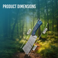 Viking Art Handgemaakte Ecologische Gesmede Damascus Staal Mini Hakmes 6-7.9 inch Pakka Houten Handvat Industrieel Ambidextrous
