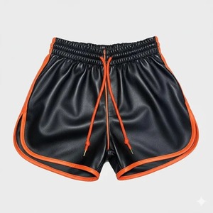 กางเกงขาสั้นหนังทำมือลายโลมา กางเกงกีฬาแนวเรโทร - Product Image 4