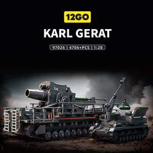 ชุดทหารสงครามโลกครั้งที่ 2 แบบ 2-in-1 Karl Gerät Mortar & Carrier ขนาด 1:28 ประกอบด้วยบล็อกตัวต่อ 4700+ ชิ้น พร้อมชิ้นส่วนที่เคลื่อนไหวได้ และทหารจำลอง 10 ตัว - Product Image 5
