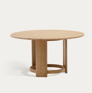 Handcrafted Teak Wood <b>Dining</b> <b>Table</b> – Minimalist Slatted Top, Weather-Resistant Solid Wood <b>Table</b> for Indoor & Outdoor Use - Product Image 5