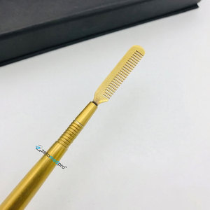 Outil de rehaussement de cils en acier inoxydable plaqué or, outil de rehaussement et de séparation des cils avec peigne - Product Image 4