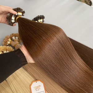Extensiones de cabello de queratina al por mayor vietnamita, punta plana de doble estiramiento, uso prolongado, cabello humano crudo chino de alta calidad - Product Image 4