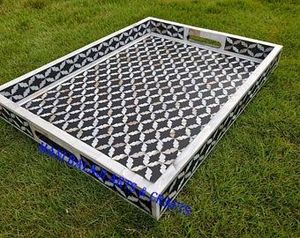 Bandeja de resina con diseño increíble, bandeja de MDF, bandeja decorativa, bandeja para servir, para cocina y eventos, a precio de fábrica al por mayor. - Product Image 5