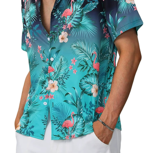 Chemise de plage pour homme de qualité supérieure, design personnalisé, manches courtes, chemise hawaïenne, impression par sublimation - Product Image 6