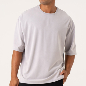 T-shirt pour homme en coton 100% personnalisé, coupe ample, col rond, respirant, impression personnalisée, fabrication OEM. - Product Image 5